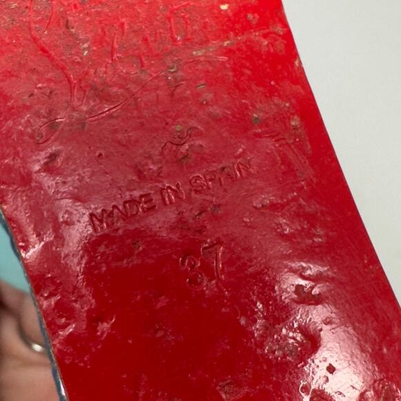 Christian Louboutin Myriama Espadrille Slip On Mules Sandals EU 37 - Picture 11 of 11